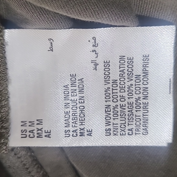 Style & Co Women's Green Embroidered Flutter Sleeve Peasant Blouse - Size Medium - Picture 11 of 12